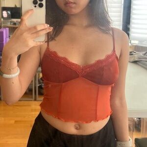 cutest orange going out camisole